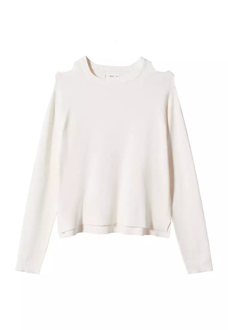 White cut new arrivals out sweater