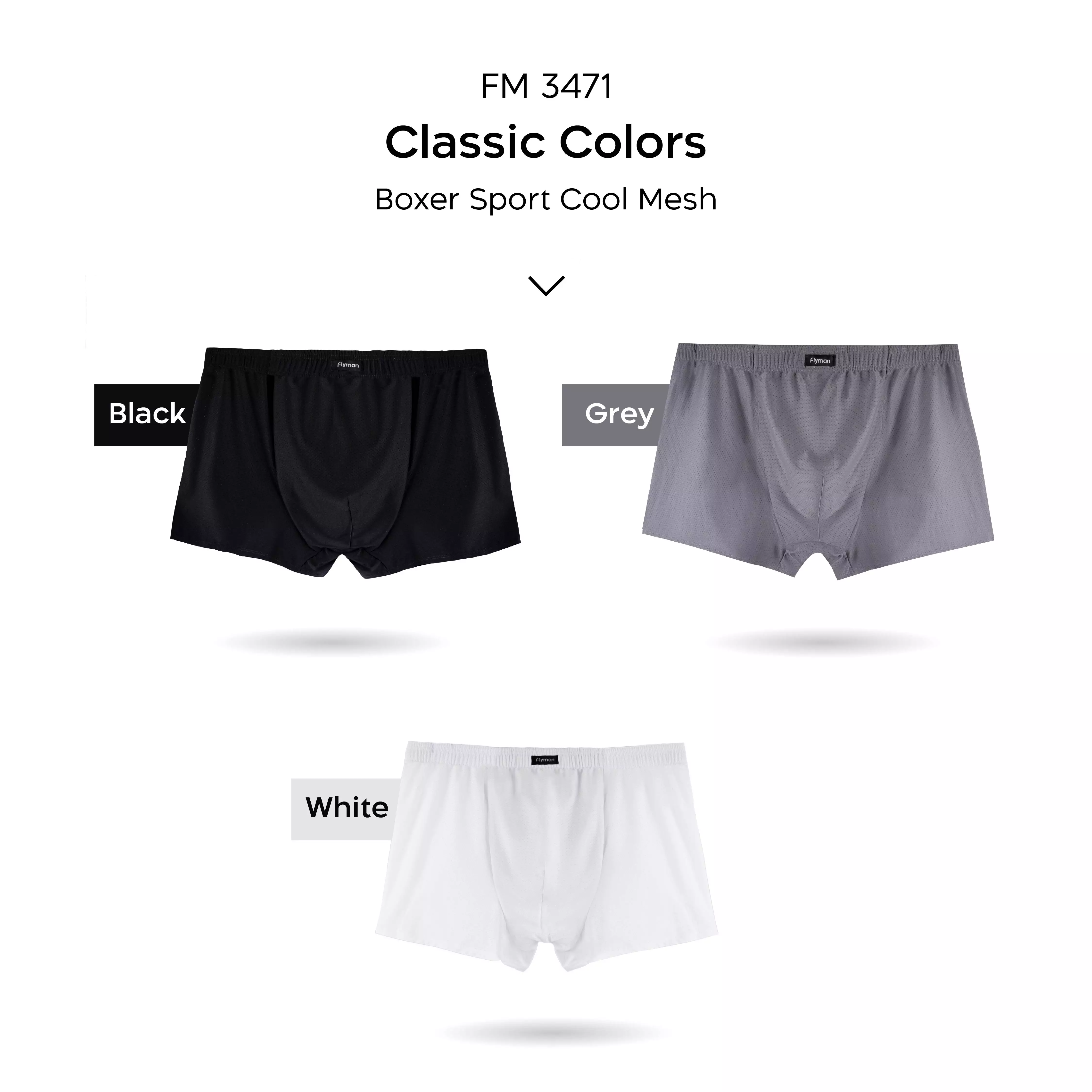 Jual FLYMAN Flyman Ice Silk Big Size Boxer 1 pcs FM 3471 - Marble ...
