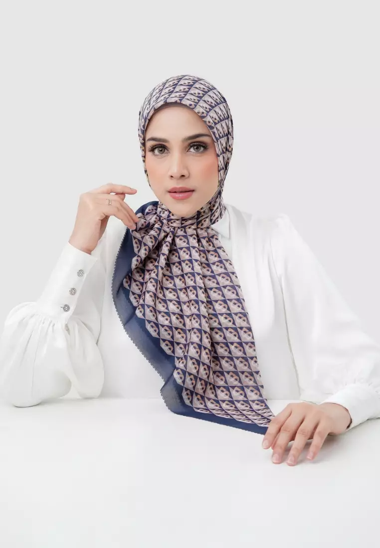 Prism Voile Square - Cranberry