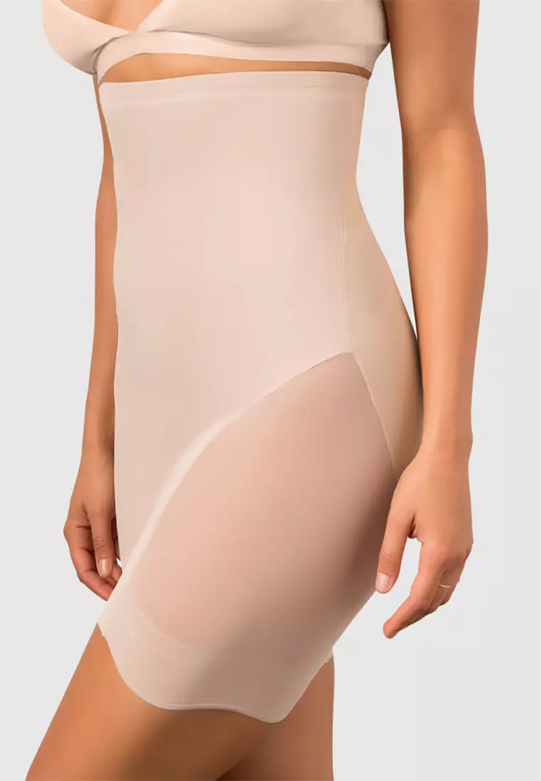 Miraclesuit Women's Shapewear Sexy Sheer Extra Firm Control High-Waist Half  Slip, Nude, S at  Women's Clothing store: Body Shaper Undergarments