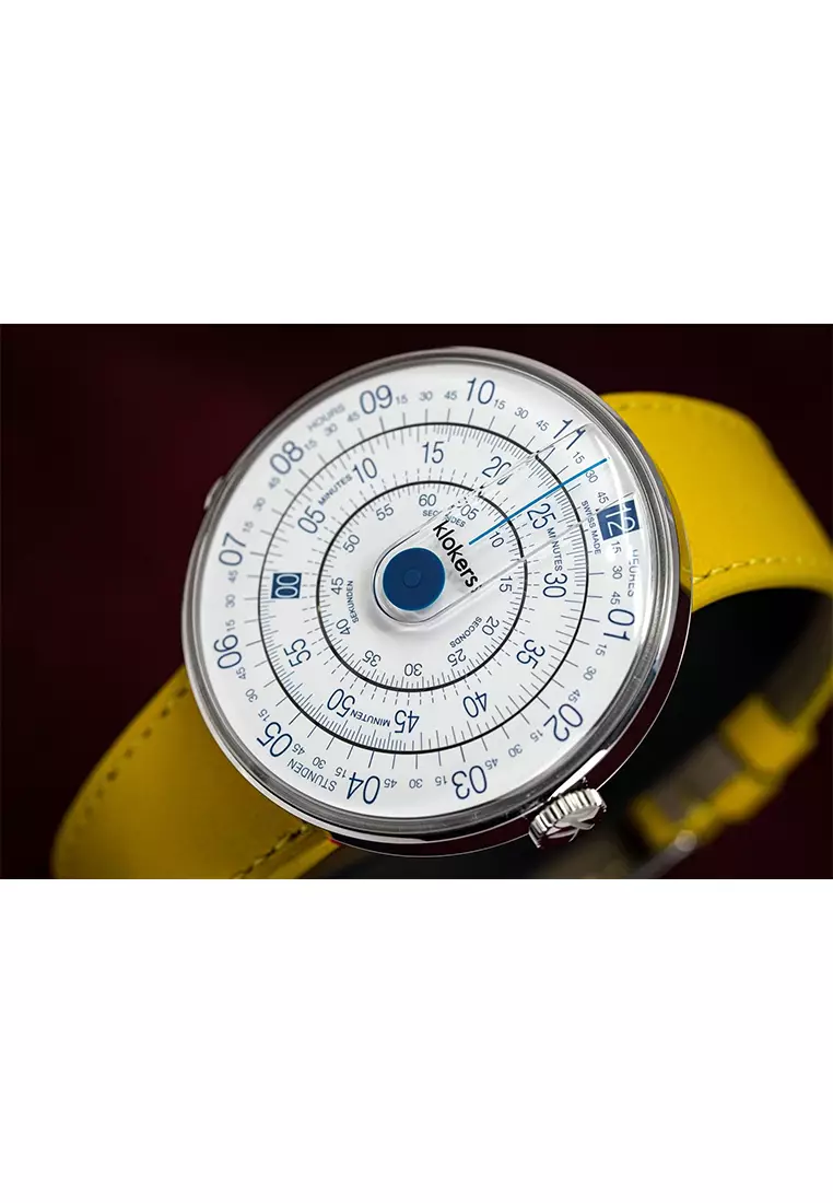 Klokers KLOK-01 Heritage - Jam Tangan Pria - Swiss Made - Yellow Leather Strap