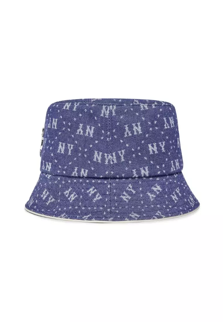 ハット [ MLB ] DIA MONOGRAM LEATHER BUCKET HAT MLB DENIM DIA MONOGRAM BUCKET HAT NEW YORK YANKEES 2025