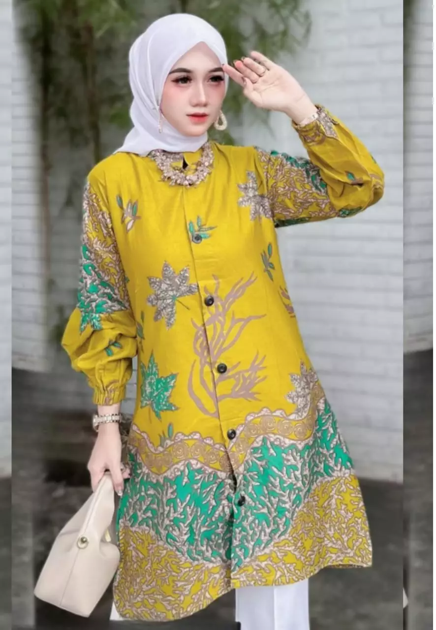 Tunik Batik Akarada Kuning Premium ALN