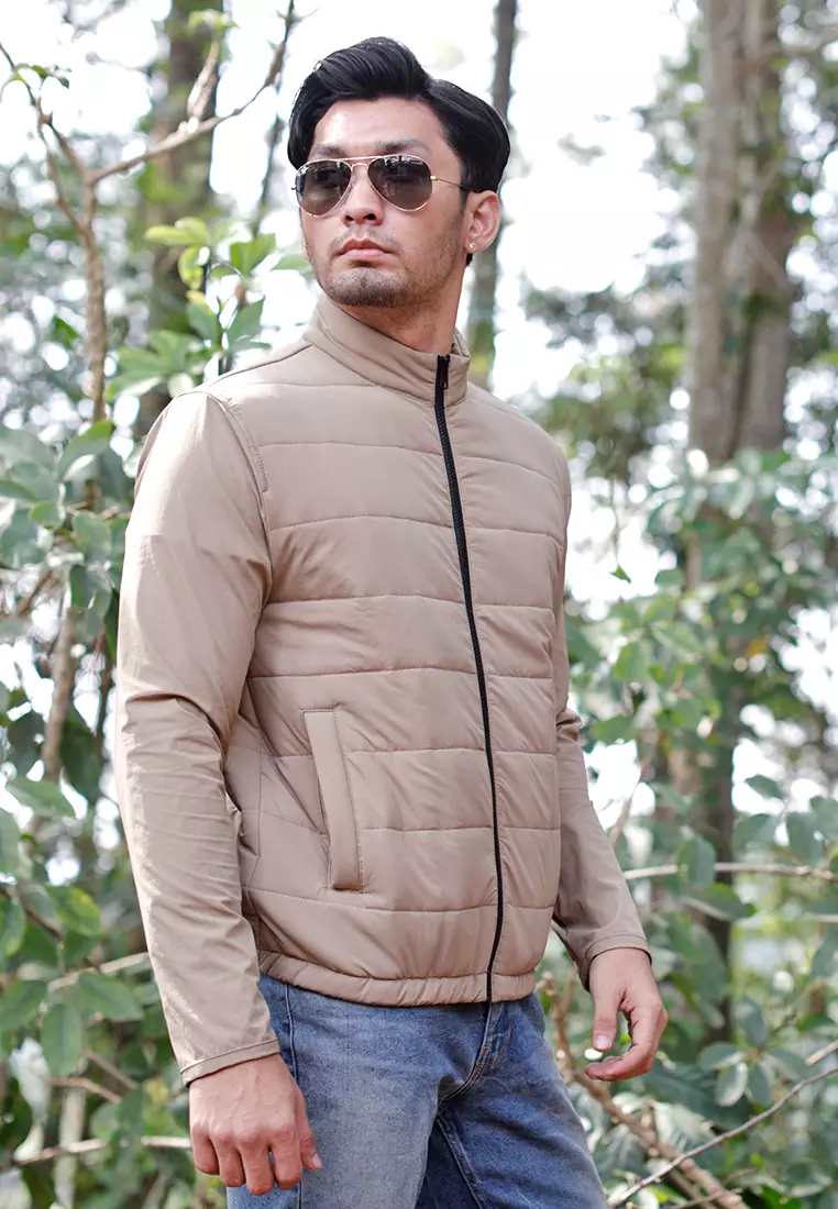 Oxcon Light Padded Jacket 2way Nylon stretch Beige