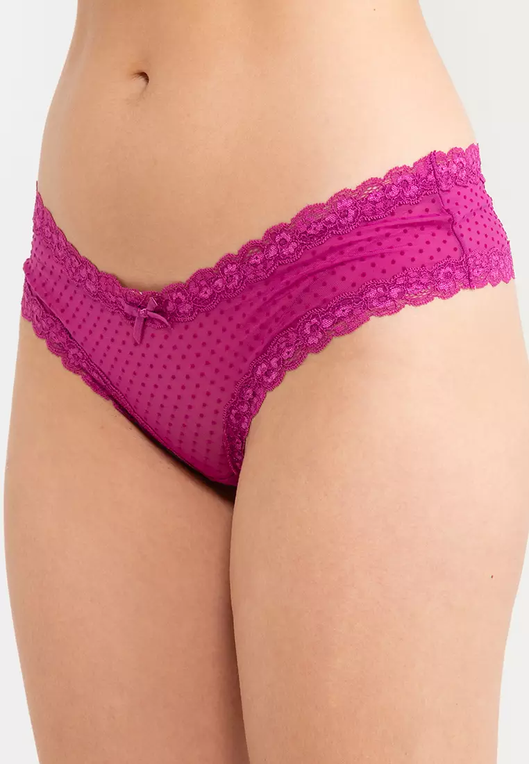 Hunkemoller 3-pack V-shape brasilian flock dot Panties 2024, Buy  Hunkemoller Online