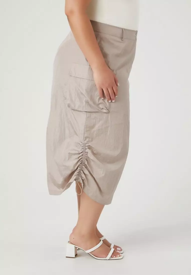 Buy FOREVER 21 Plus Size Cargo Midi Skirt 2024 Online ZALORA