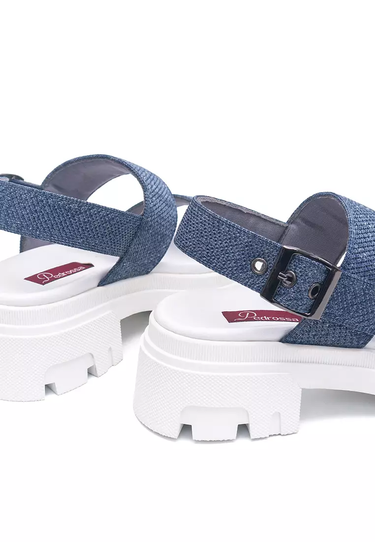 Izzy Platform Sandal in Denim