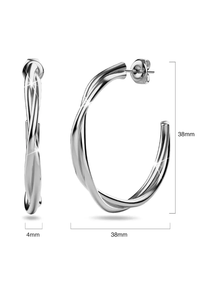 Elsa White Gold Stud Earrings