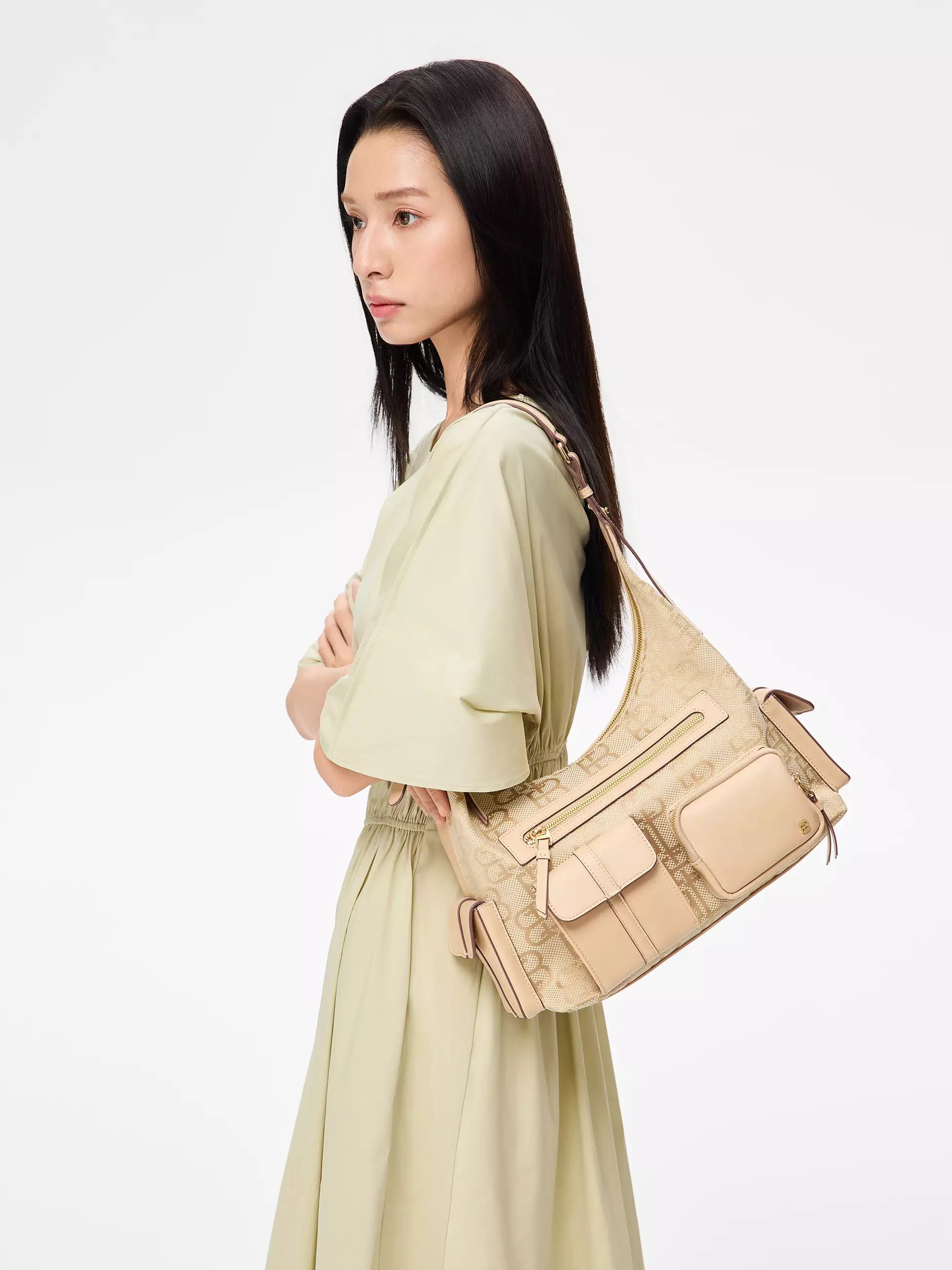 STEFANIA (Almond) - Women's Shoulder Bag