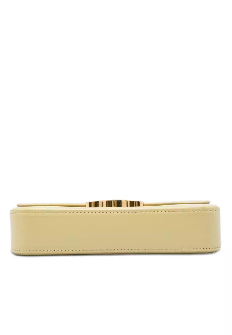 Pre-Loved Celine Shiny Calfskin Triomphe Claude Shoulder Bag