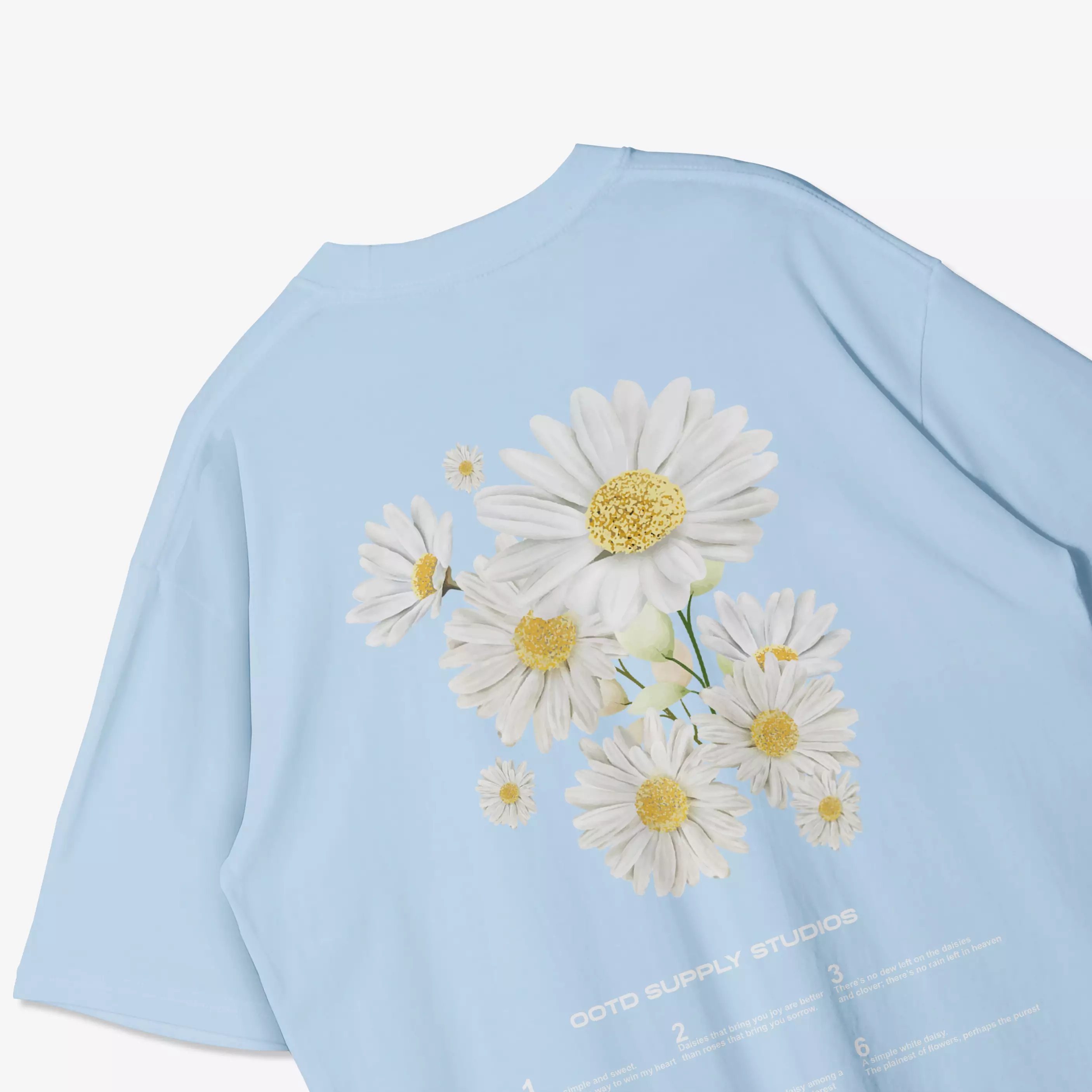 OOTDSUPPLY Oversized Tshirt Springs Baby Blue Kaos Oversize Pria dan Wanita