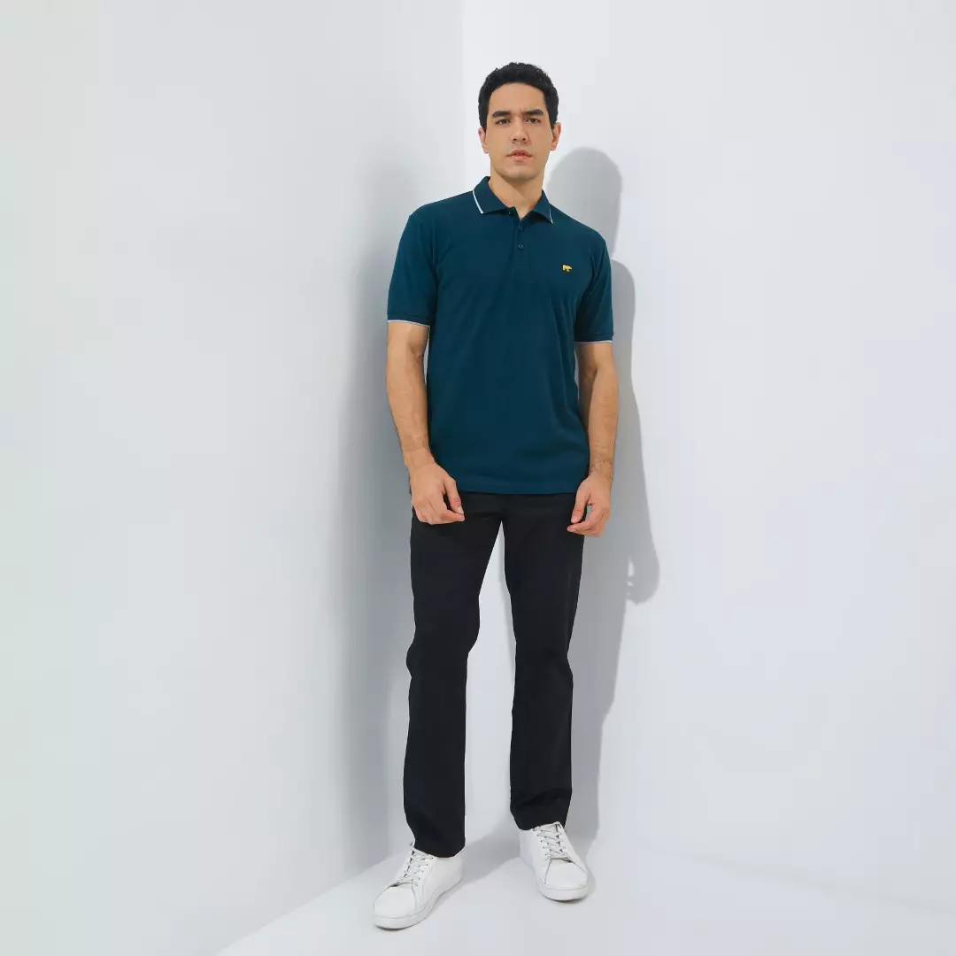 Jack Nicklaus Mandela Polo Shirt Pria Regular Fit Tosca Colour Tosca