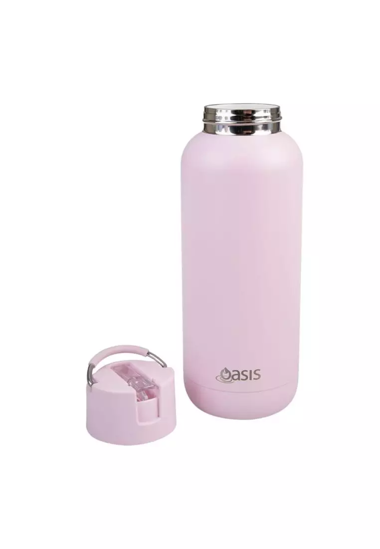 Oasis Stainless Steel Insulated Ceramic Moda Bottle 1L - Pink Lemonade