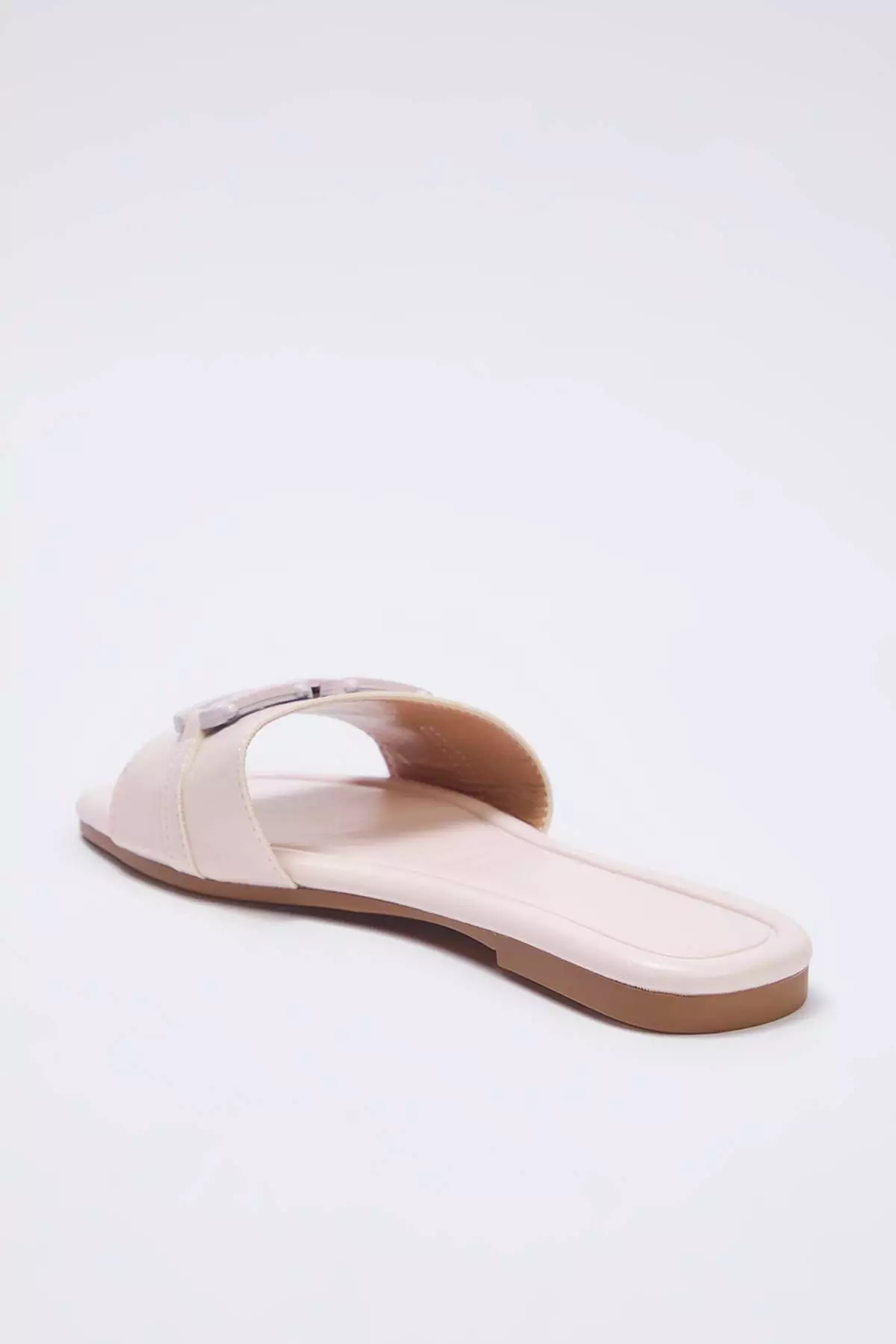 Pink Chain Detailed Women's Slippers Takss25Te00063