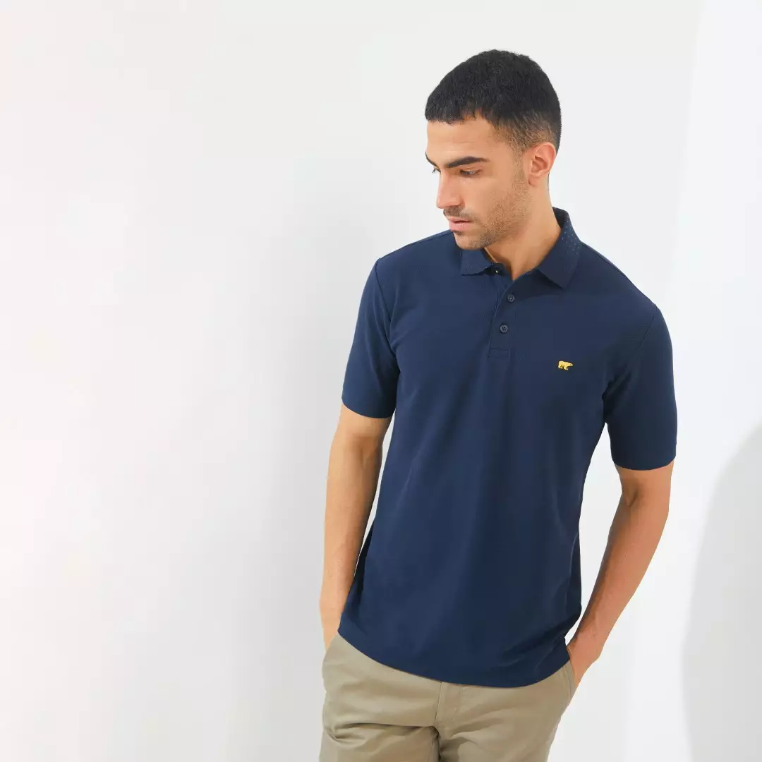 Jack Nicklaus Edgar Polo Shirt Pria Regular Fit Navy Colour Navy