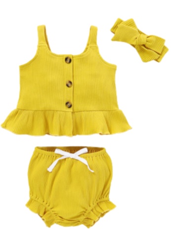RAISING LITTLE yellow Suze Outfit Set - Yellow 3F5FBKA1C76340GS_1