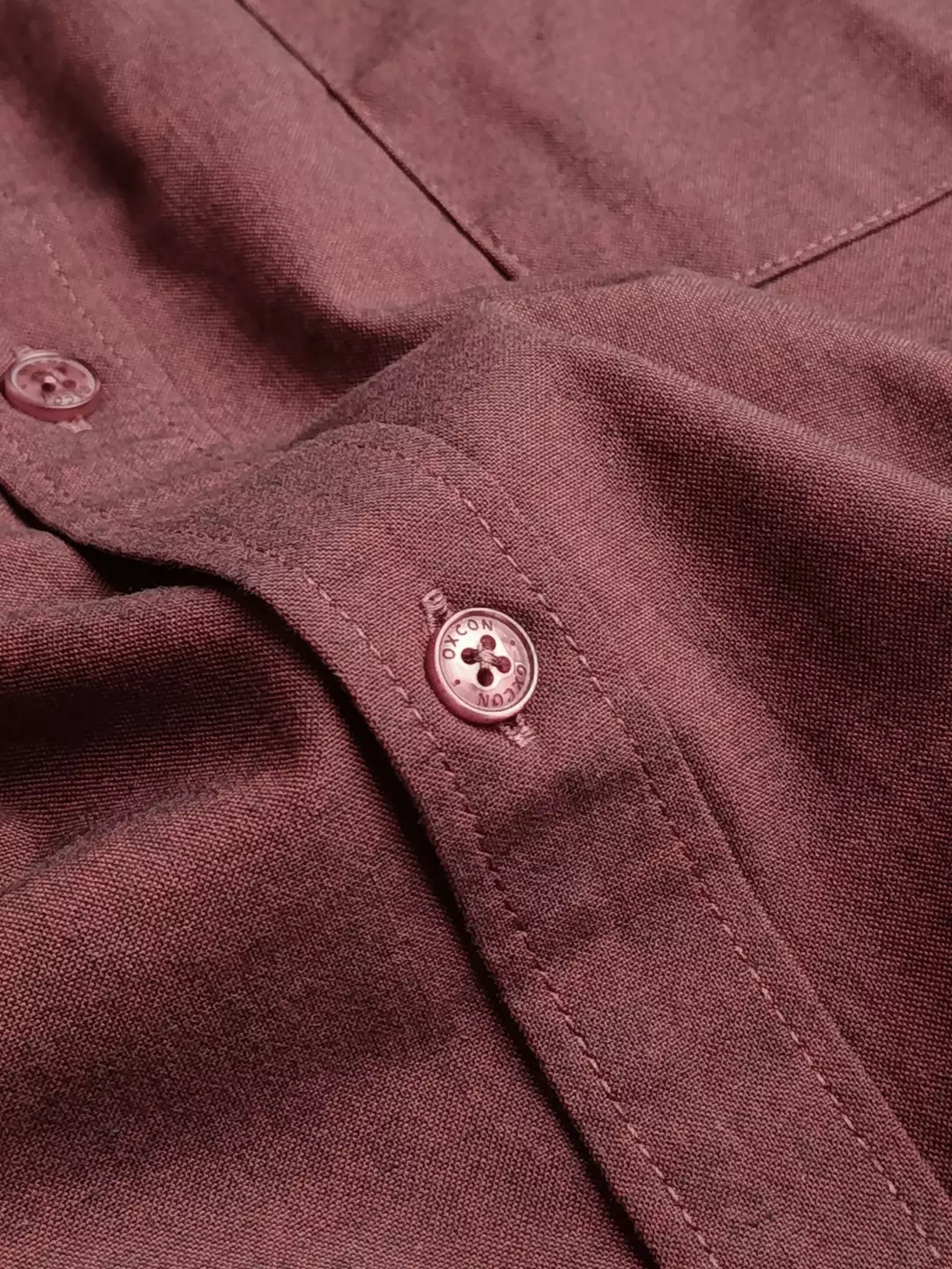 OXCON Kemeja Oxford Pria Pendek - Metro Series Maroon