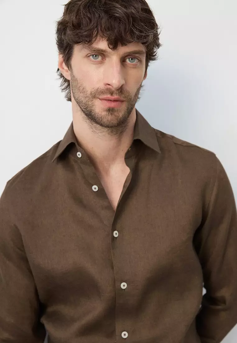 100% Linen Slim-Fit Shirt