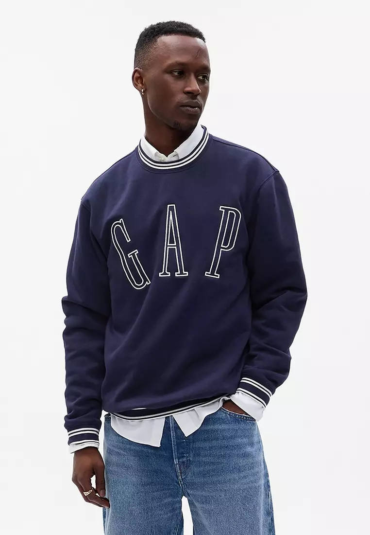 Buy GAP Logo Embroidery Crew Sweatshirt 2024 Online ZALORA Singapore