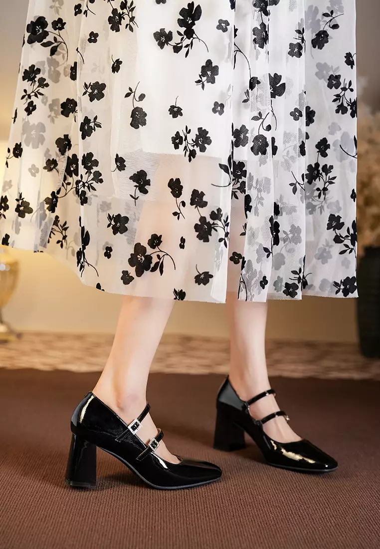 6CM Double Strap Mary Jane Shoes BY997-2