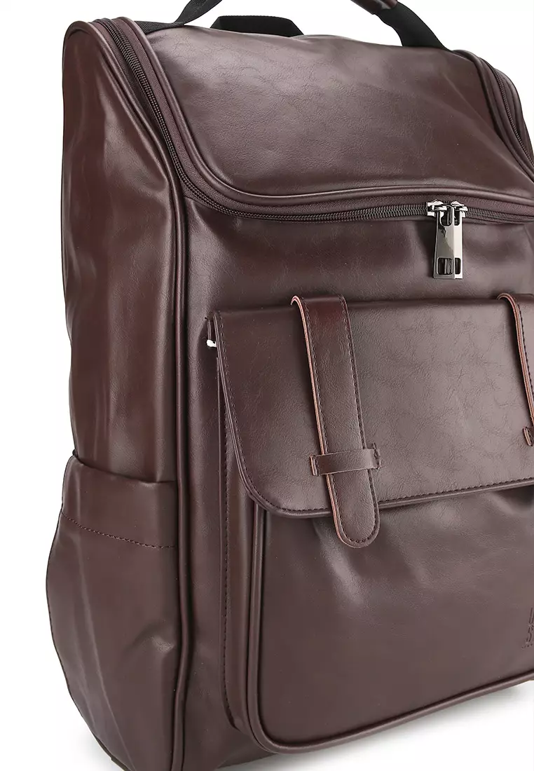 Distressed Leather Expedition Backpack