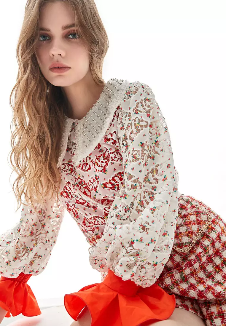 Full Lace Peter Pan Collar Top