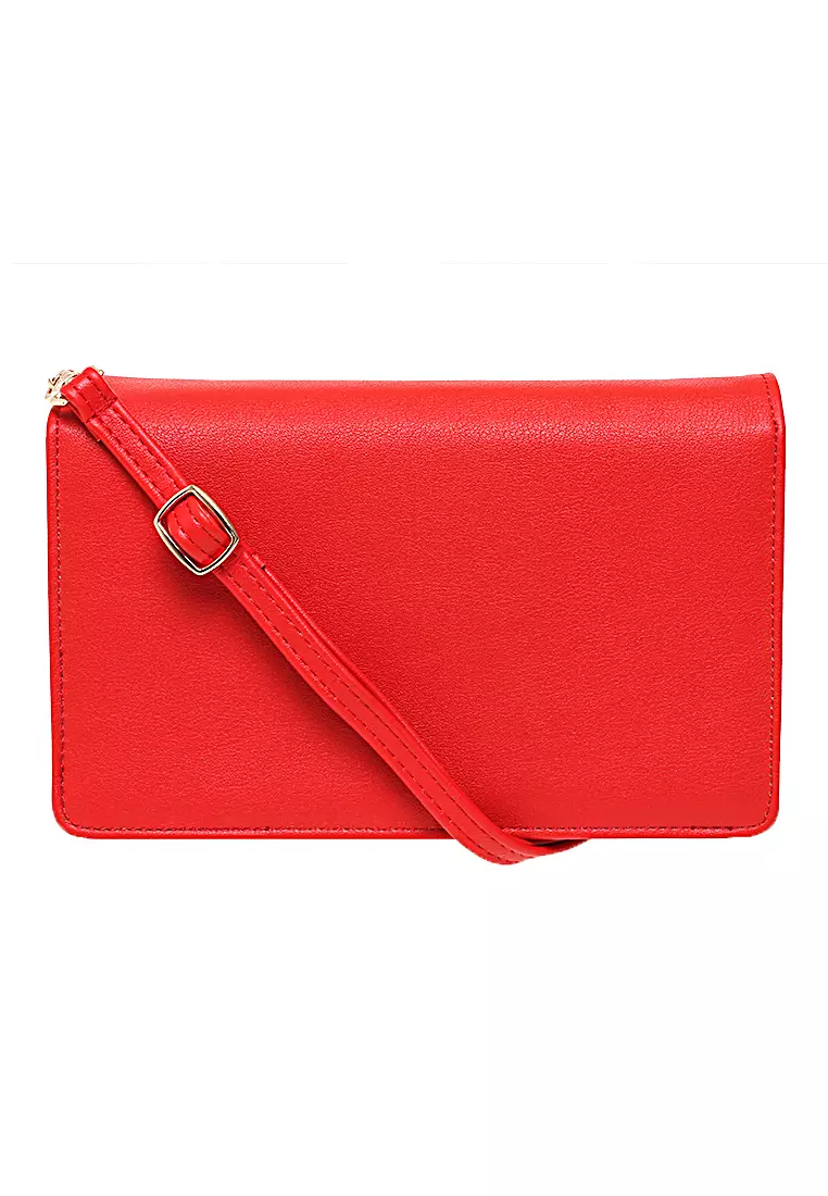 Sling Bag Tas Dompet Wanita Elegant Design Many Slot Material Leather Kulit ORIGINAL