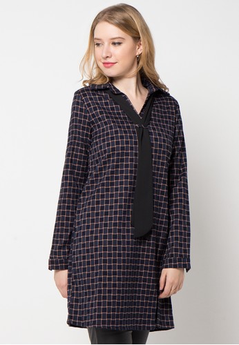 Import Flanel Checked Tunic