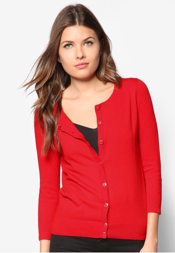 Red Cotton zalora taiwan 時尚購物網Cardigan, 服飾, 服飾
