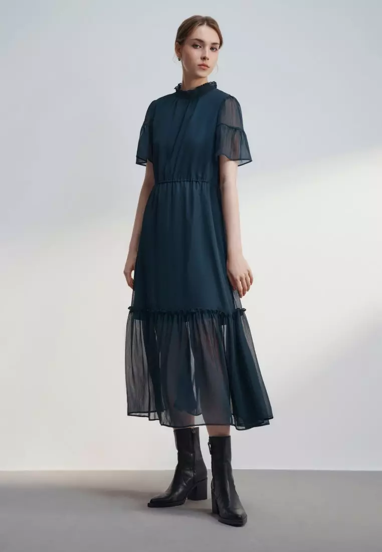 Buy G2000 Crepe Smock Neck Maxi Dress 2025 Online ZALORA