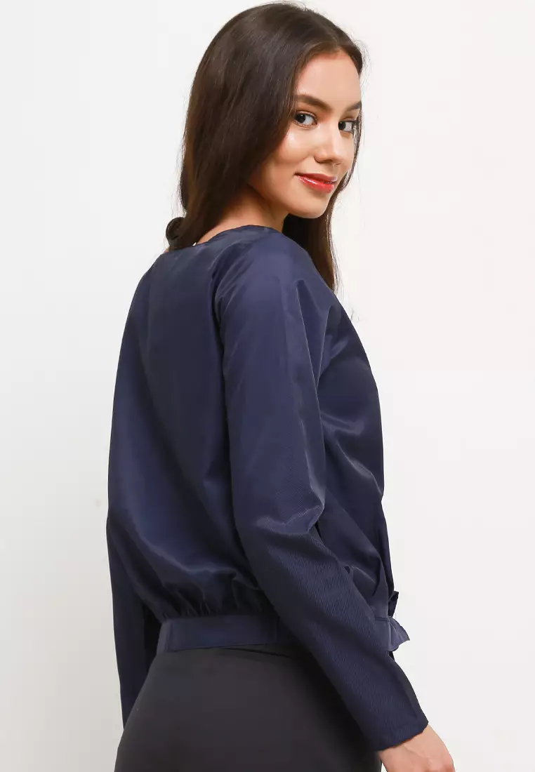 Cora Blouse In Navy
