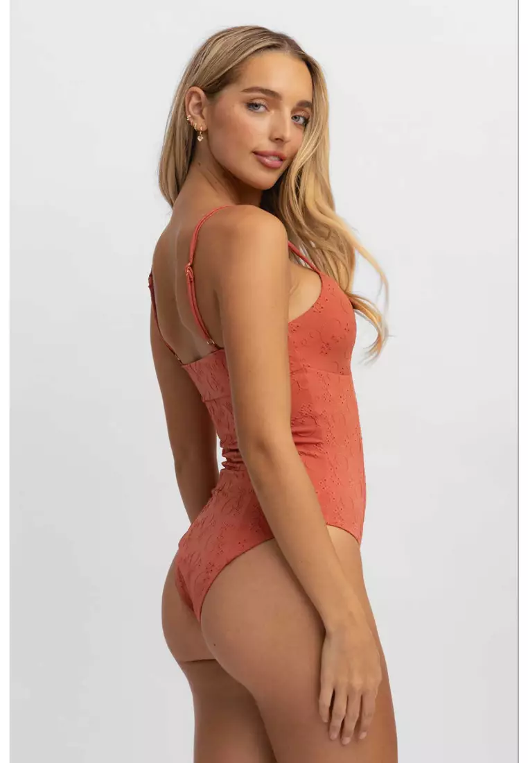 Payton One Piece Swimsuit / Spice Eyelet