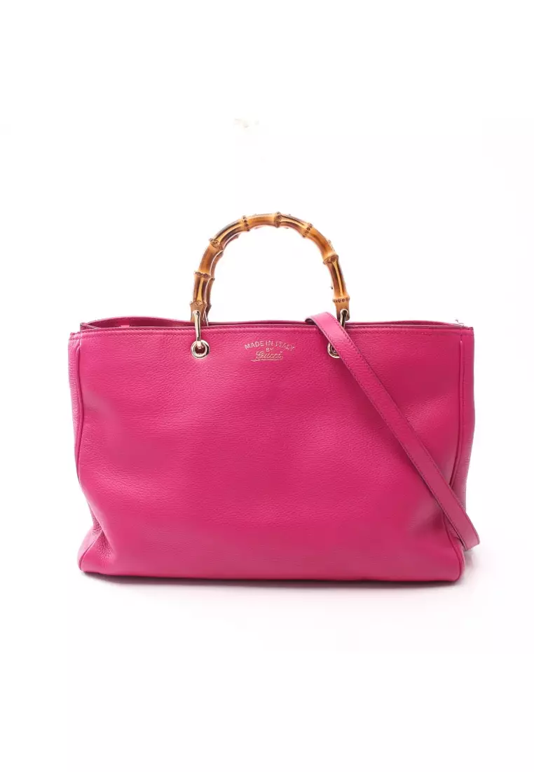 Gucci Pre-owned Medium Bamboo Shopper Tote Bag - Pink