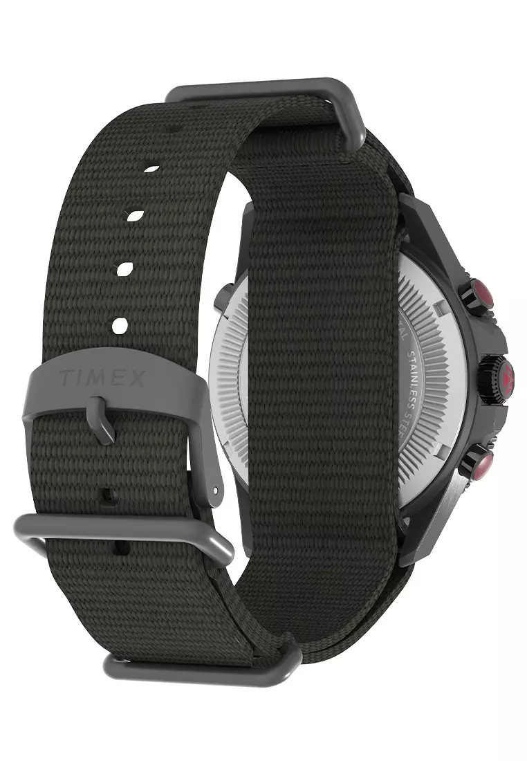 Timex Expedition Tide-Temp-Compass Green Fabric Analog Quartz Watch For Men TW2W91100