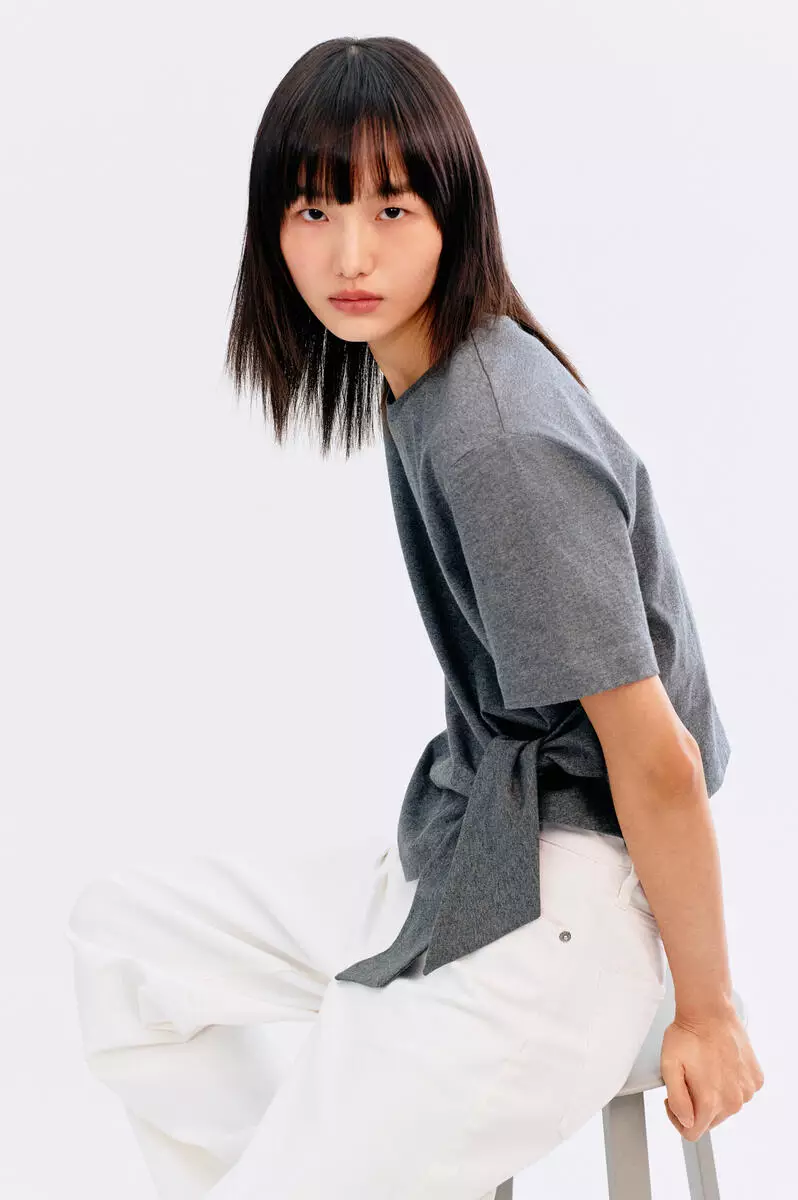 Tie-detail T-shirt