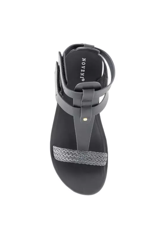 Sling Back Faux Leather Strap Casual Sandals