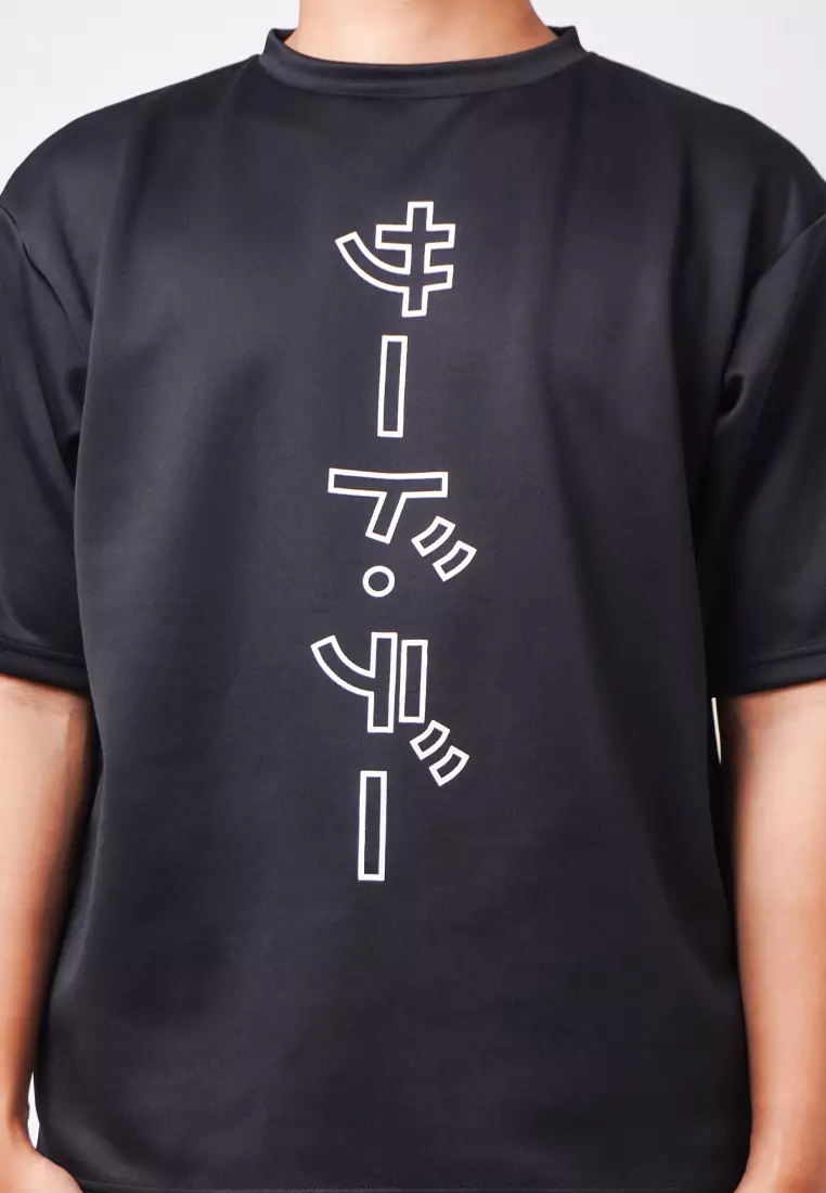 MTK72 Kaos Oversize Distro Pria Outline Ver Hitam