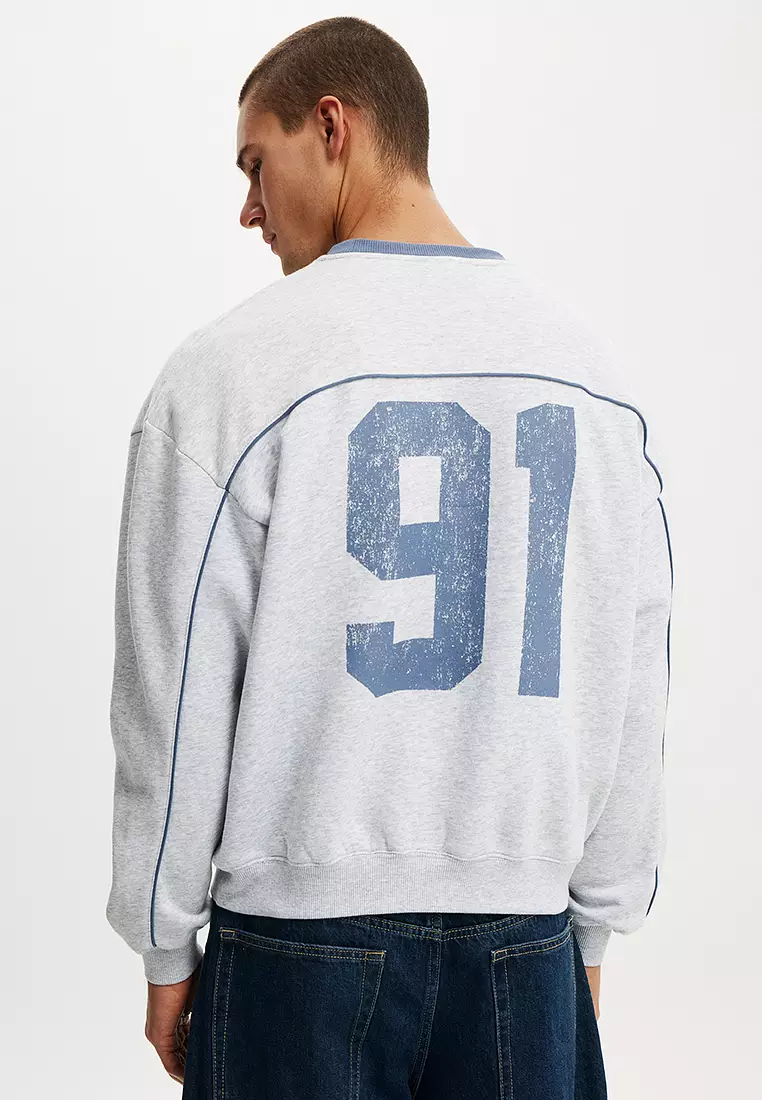 Box Fit Graphic Crew Sweater