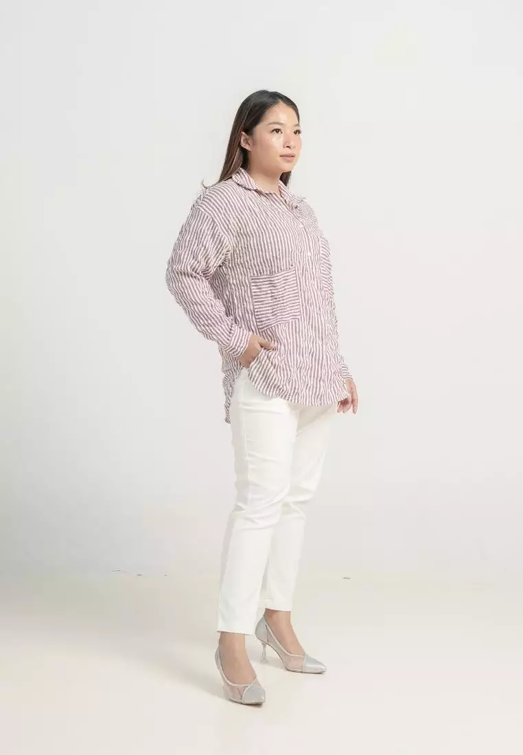 Plus Size Oversized Shirts Bica Red