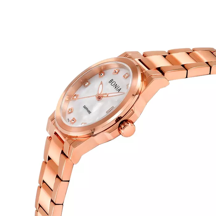 Jam Tangan Wanita Bonia Elegance White Dial Analog B10831-2557 Original