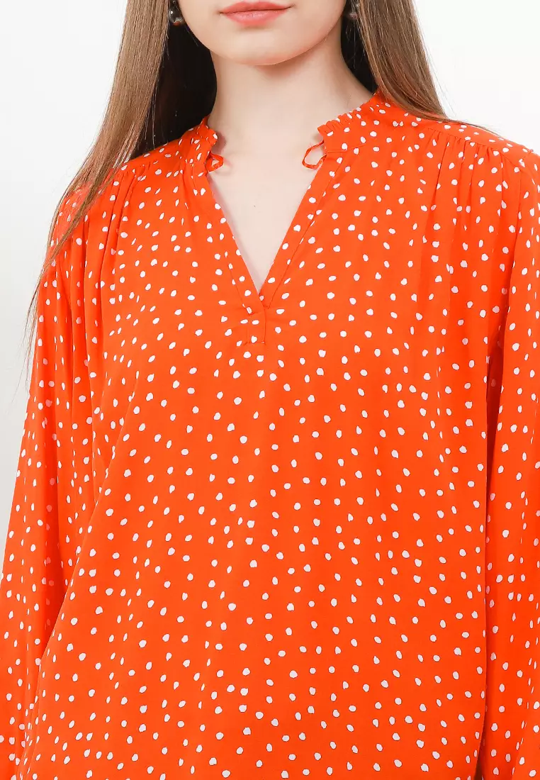 Printed Regular Fit Long Sleeve Blouse