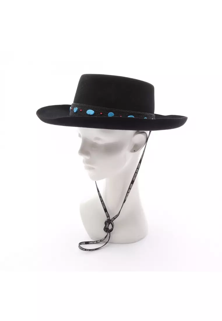 Pre-Loved Christian Dior tribal hat Rabbit black