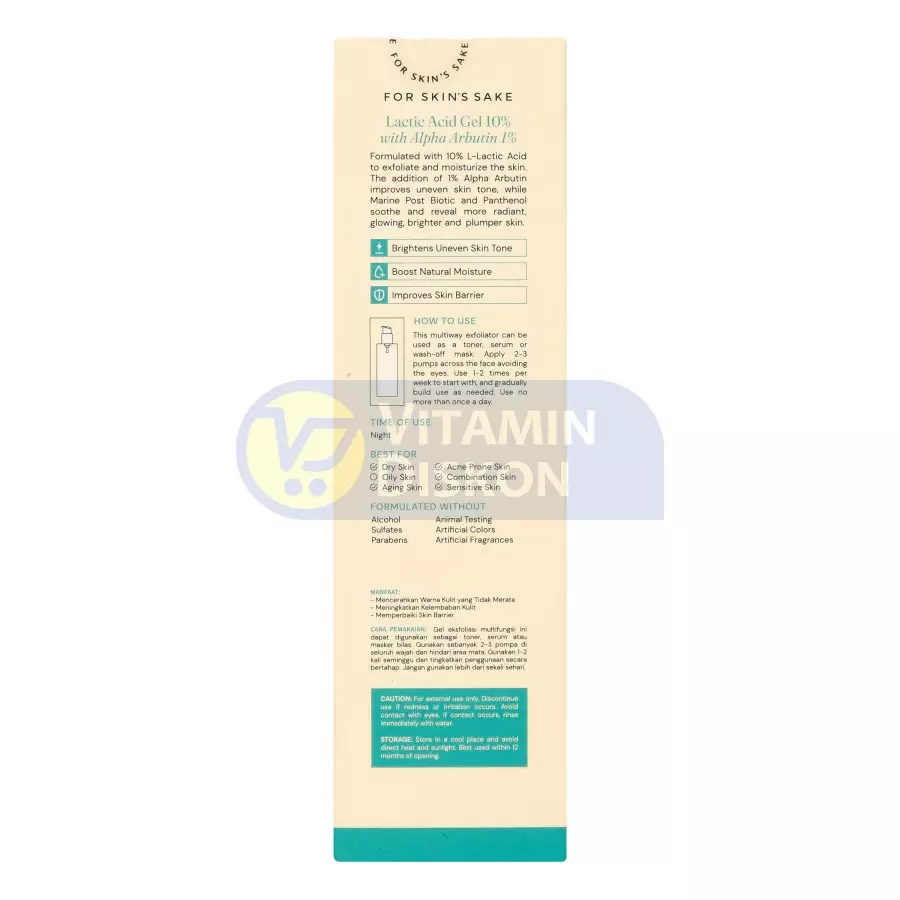 FOR SKIN'S SAKE FSS LACTIC ACID GEL 10% WITH ALPHA