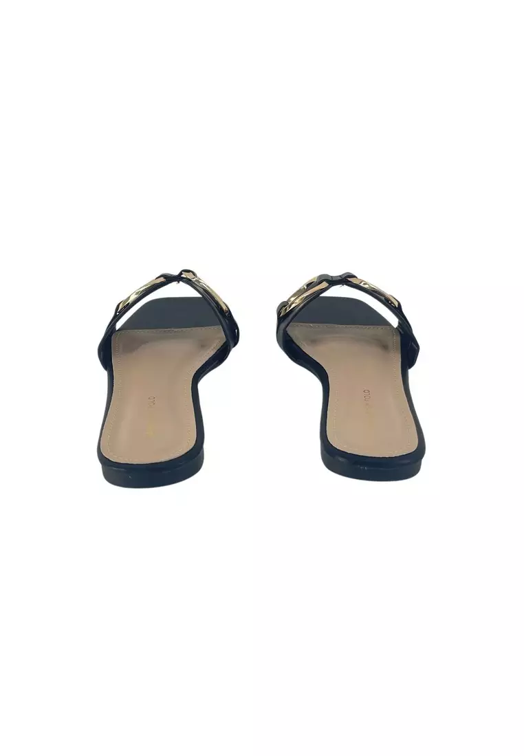 Lancaster Polo Women/Lady Flat Open Toe Slip On Sandals