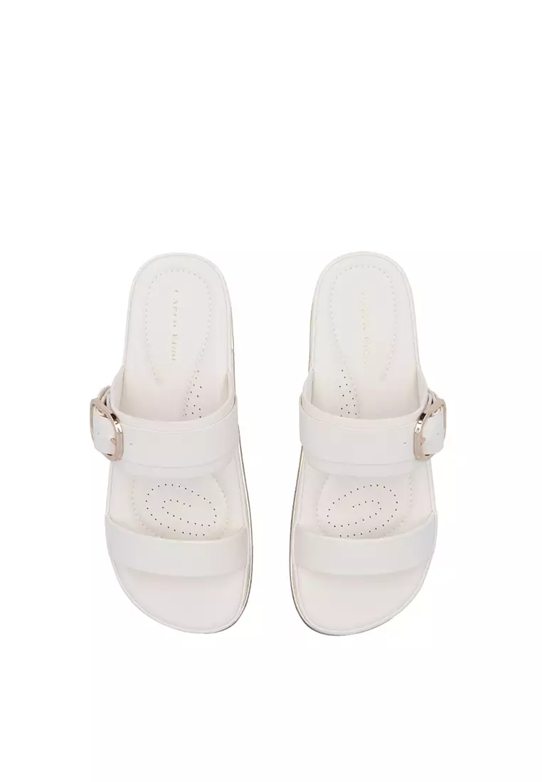 White Cora Strappy Sandals