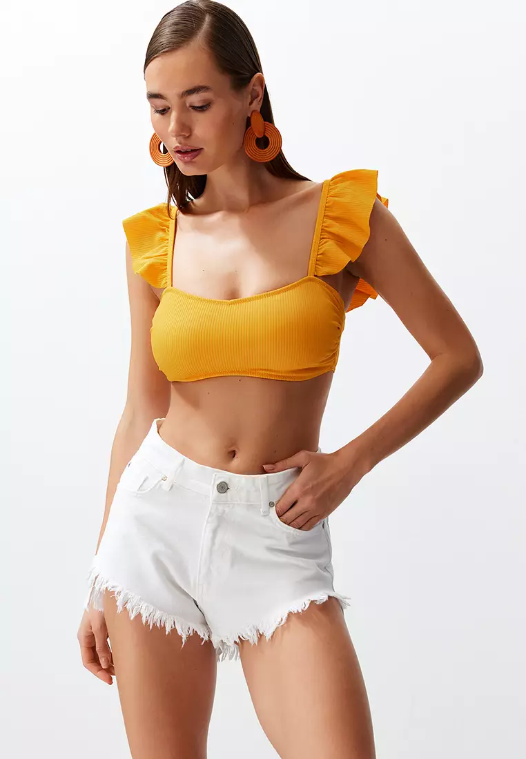 Denim Frayed Beach Shorts