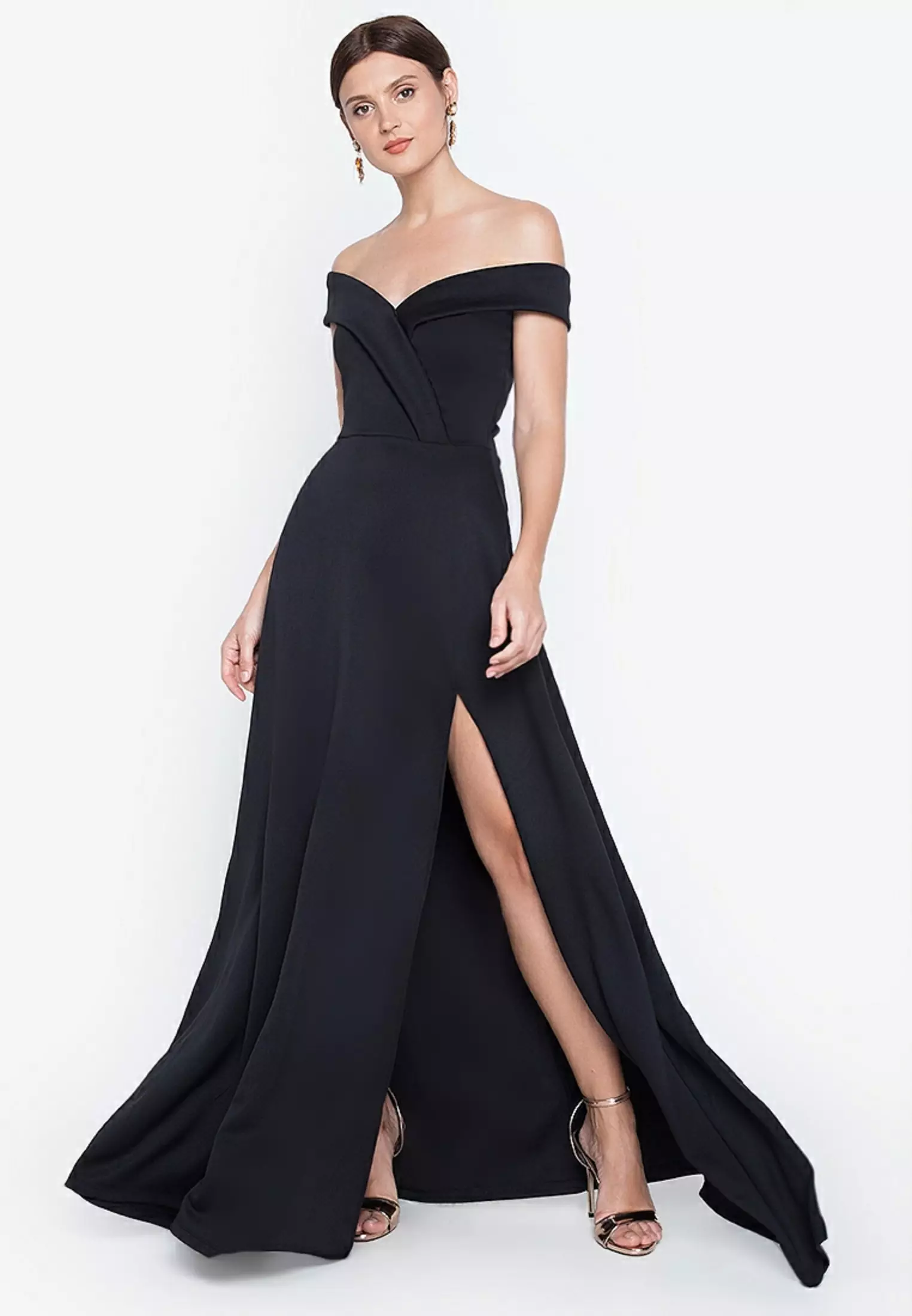 Bella Off-the-Shoulder Wrap Maxi Dress