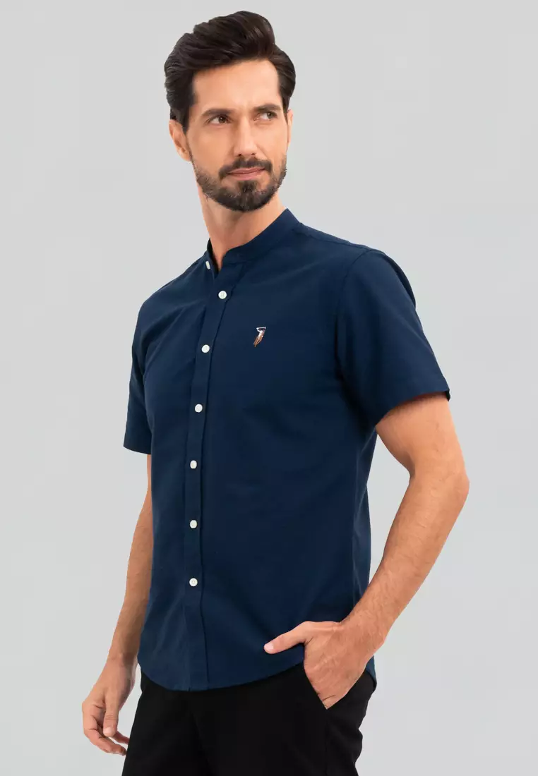 Polo Haus - Men’s Cotton Mix Signature Fit Mandarin Collar MBSSE003