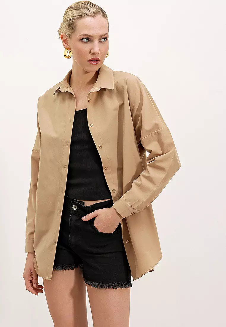 Oversized Long Basic Shirt