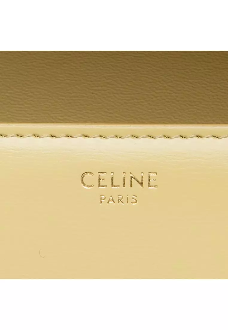 Pre-Loved Celine Shiny Calfskin Triomphe Claude Shoulder Bag
